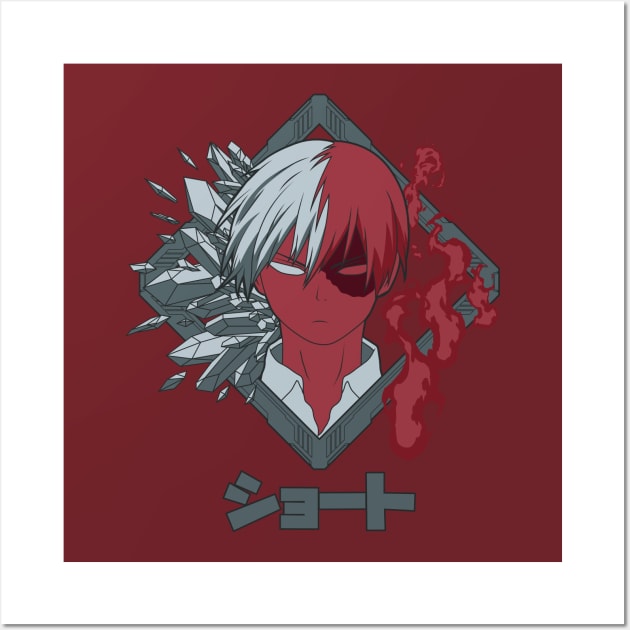 Todoroki Hero Wall Art by SquidStudio